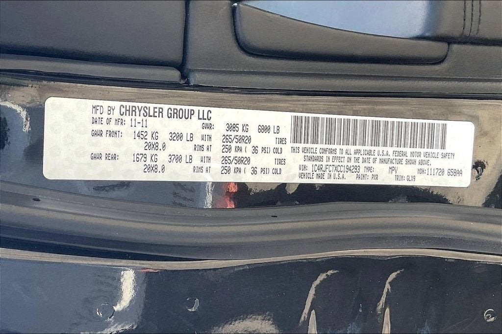 2012 Jeep Grand Cherokee Overland