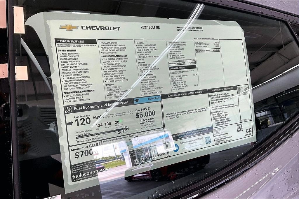 2027 Chevrolet Bolt RS