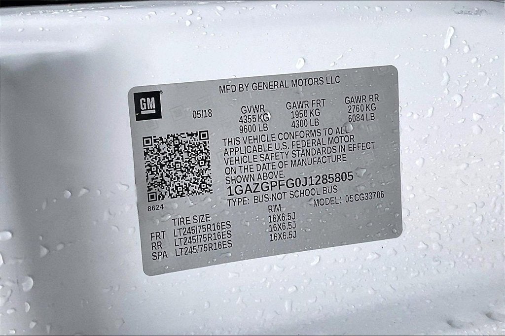 2018 Chevrolet Express Passenger 3500 LT