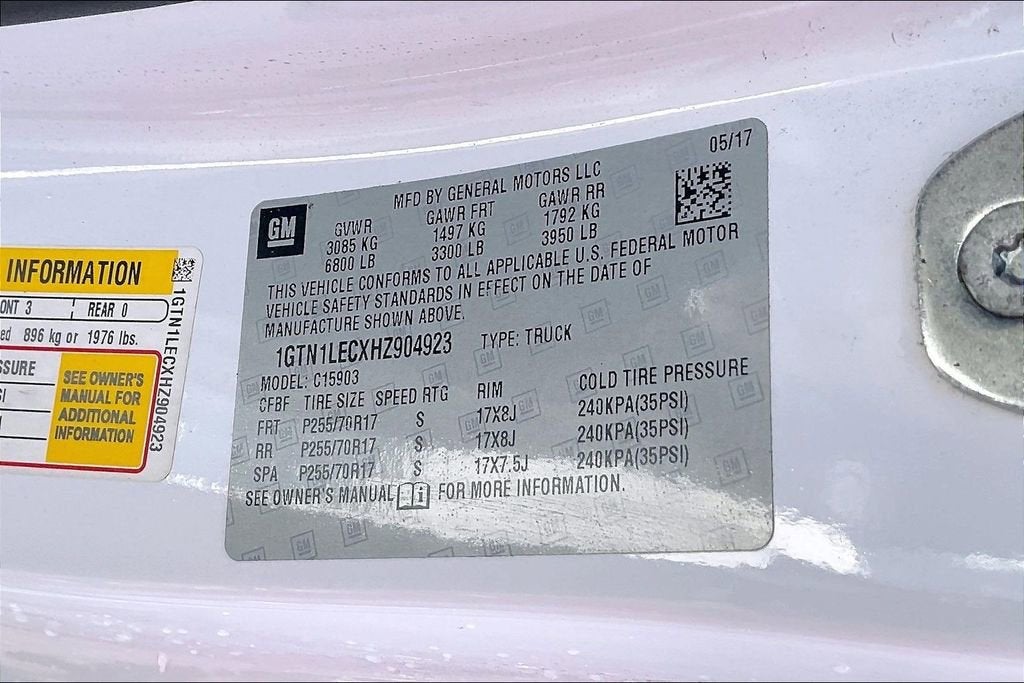 2017 GMC Sierra 1500 REG CAB 2WD 133.0