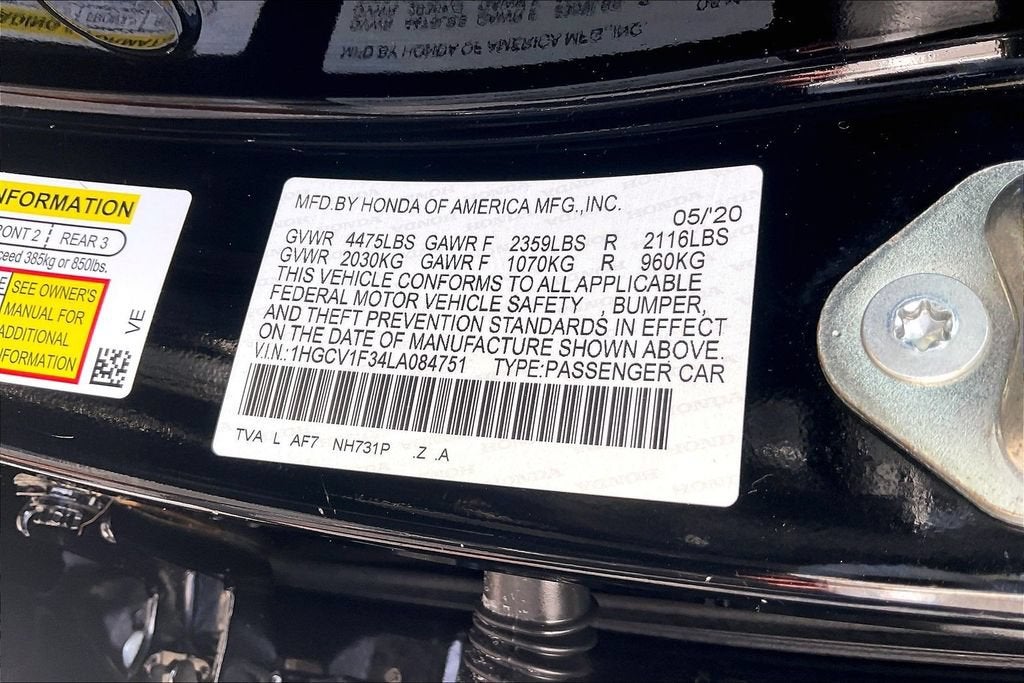 2020 Honda Accord Sedan Sport