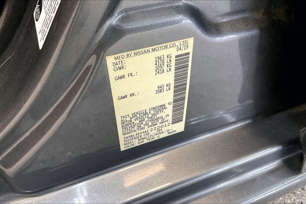 2019 Nissan Altima 2.5 SL