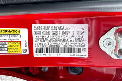 2025 Honda Civic Si 4DR MT SUMMER