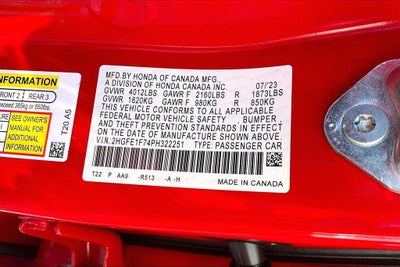 2023 Honda Civic Sedan EX