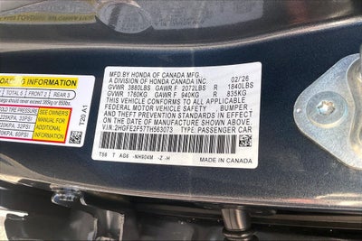 2026 Honda Civic Sedan Sport