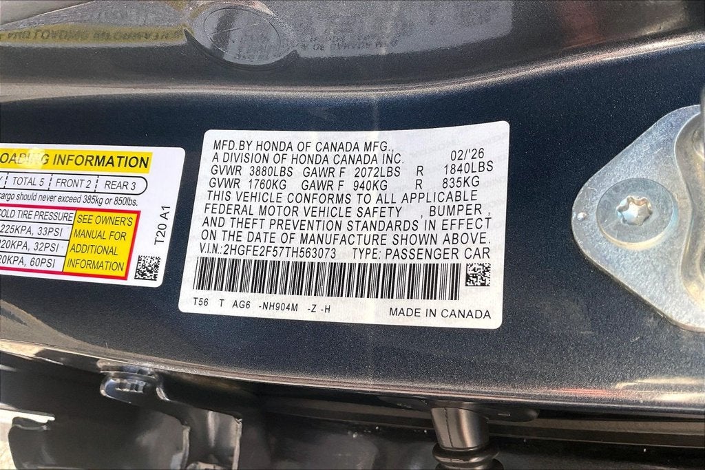2026 Honda Civic Sedan Sport
