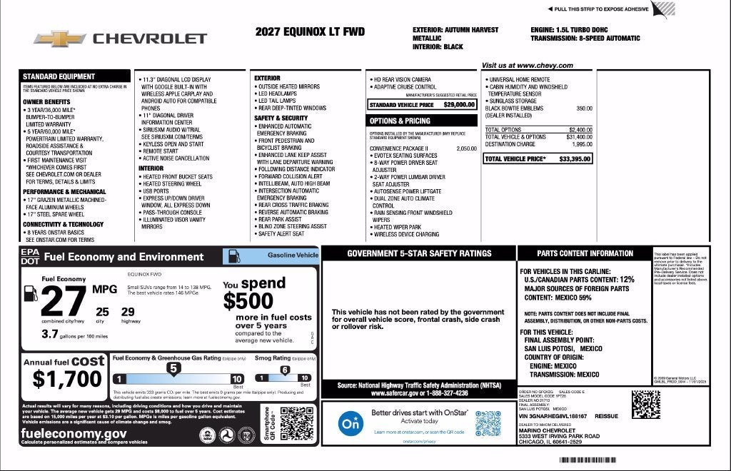 2027 Chevrolet Equinox LT