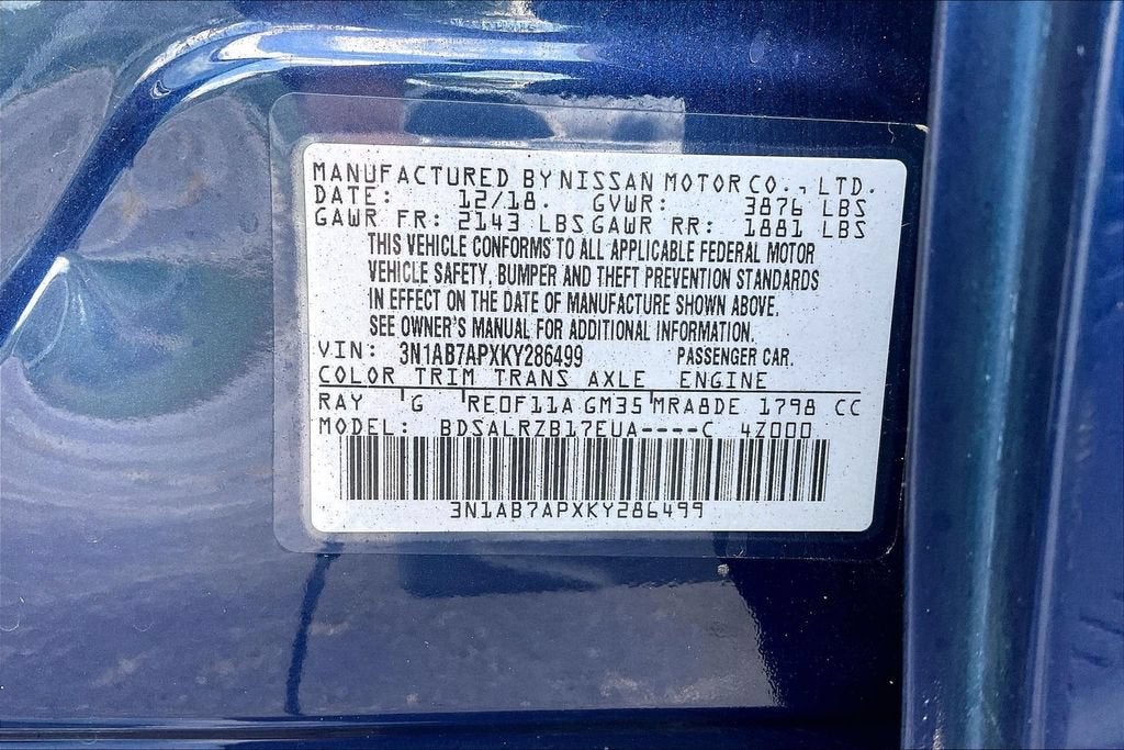 2019 Nissan Sentra SR