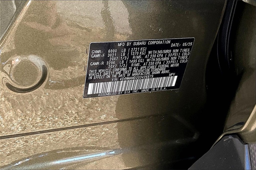 2025 Subaru Ascent Onyx Edition Touring