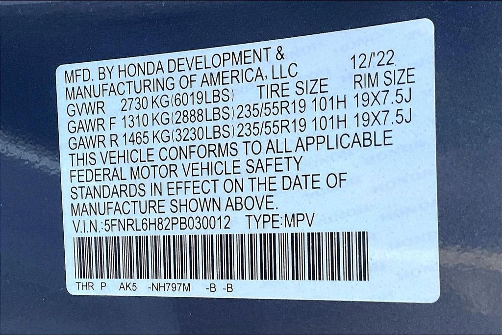 2023 Honda Odyssey Touring