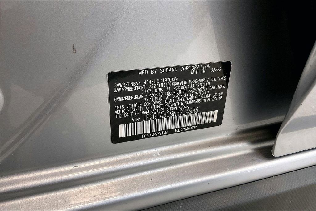 2022 Subaru Crosstrek 4DR SUV CVT