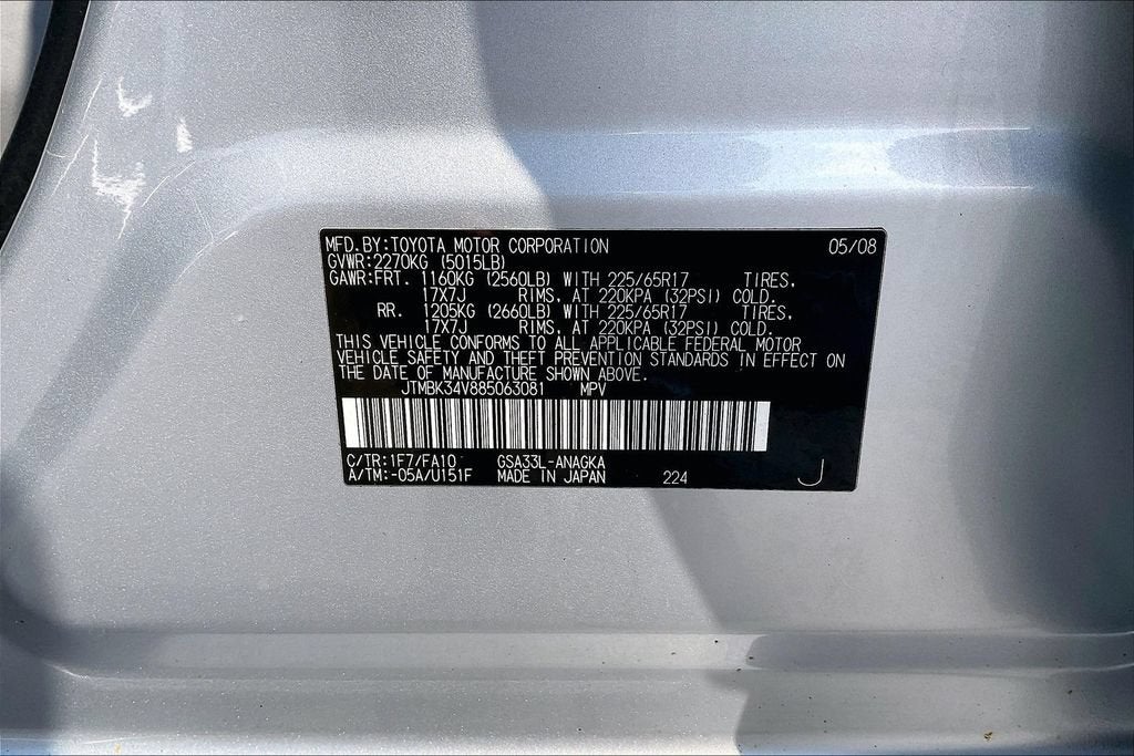 2008 Toyota RAV4 Ltd