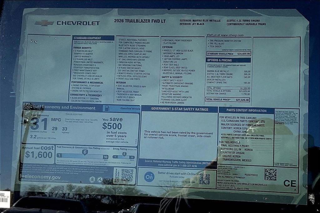 2026 Chevrolet Trailblazer LT