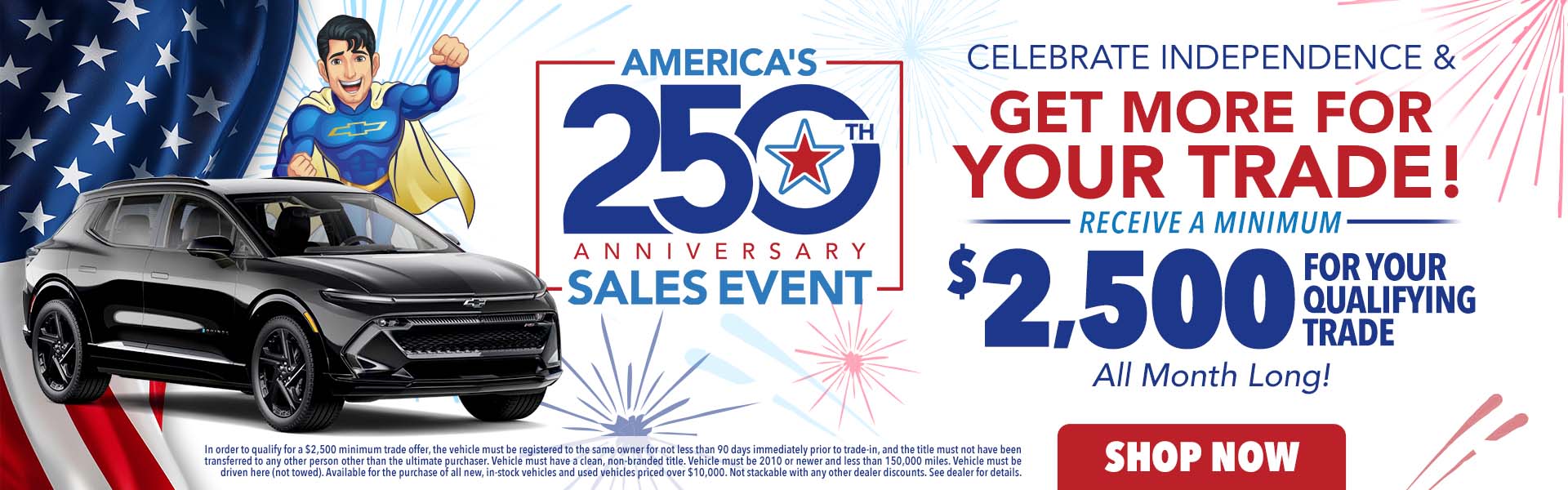 250 Anniversary Sales Event